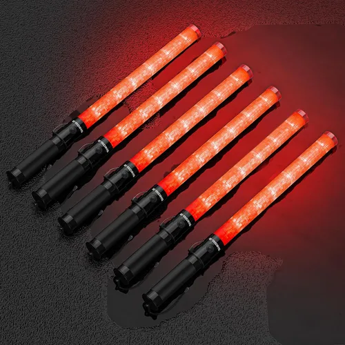 Vista 12 de E-riding Varita de Tráfico con Luz de Seguridad de 21 pulgadas Alta Visibilidad, Duradera, Portátil Varita de Control de Tráfico con 3 Modos