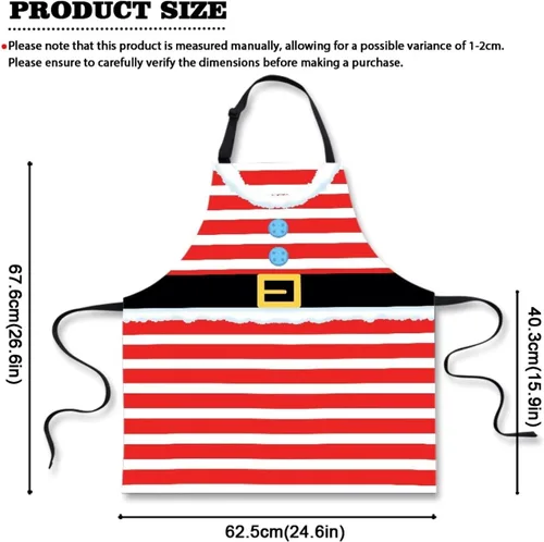 Vista 103 de Dreaweet Delantal de cocina unisex con cuello ajustable de Navidad