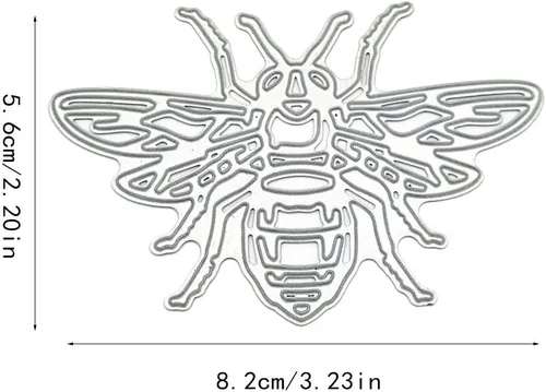 Vista 2 de Plantilla de troqueles de corte de metal de abeja, álbum de recortes, álbum de recortes, sello de tarjetas de papel, decoración en relieve