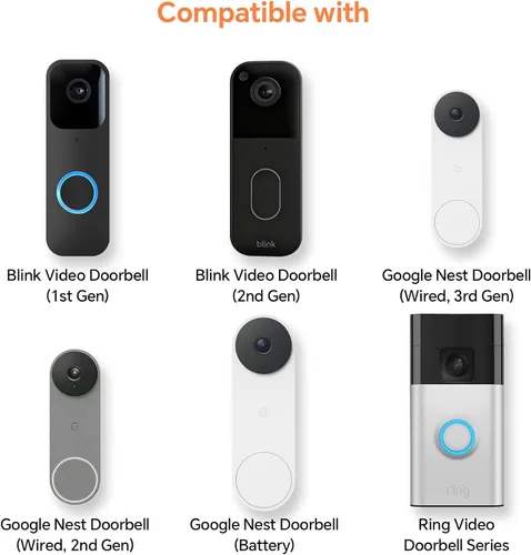 Vista 3 de Timbre inalámbrico WiFi para Google Nest, Ring, Blink - Paquete de 2