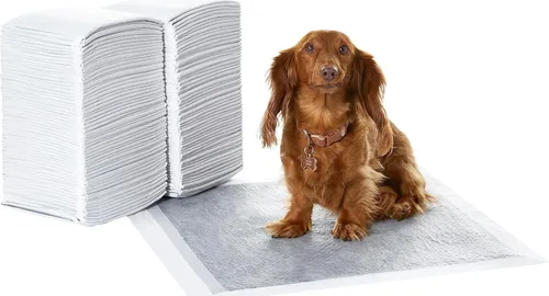 Vista 8 de Amazon Basics Almohadillas para control de olor de carbón para perros y cachorros, 5 capas a prueba de fugas súper absorbentes, superficie de secado