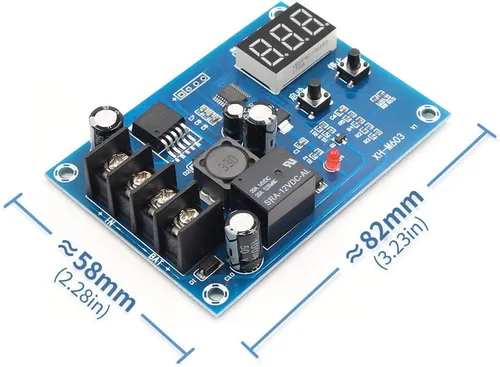 Vista 6 de Controlador de carga de batería Interruptor de protección Pantalla digital Encendido Apagado Relé Controlador de carga para batería de 12 V 24 V