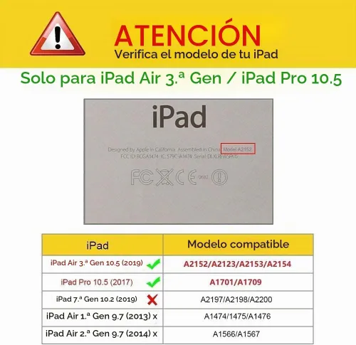 Vista 2 de Funda Inteligente con Soporte Giratorio 360 para iPad Air (3ª generación) 10.5" y iPad Pro 10.5" - Función de Activación/Suspensión Automática Black