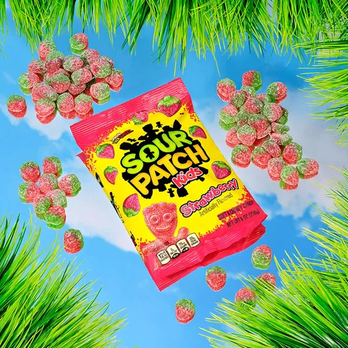 Vista 11 de SOUR PATCH KIDS Caramelos Suaves y Masticables de Fresa, Caramelos a Granel, 12 Bolsas de 8 oz