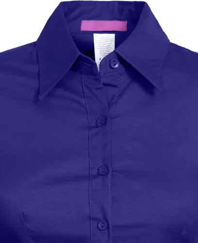 Vista 4 de NE PEOPLE Camisa de oficina con botones y manga 3/4 a medida para mujer
