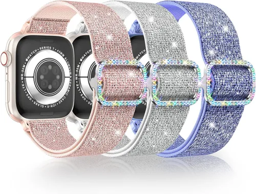 Vista 18 de LETOID Correas elásticas diseñadas para Apple Watch Band de 1.496 pulgadas, 1.575 pulgadas, 1.614 pulgadas, 1.654 pulgadas, 1.732 pulgadas, 1.772