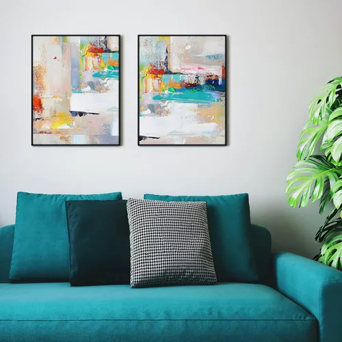 Vista 2 de FOLKOR Floating Frame for 8x10 Inch Canvas Painting with 0.6-0.8" Deep, 2 Pack Canvas Floater Frame Living Room Decor, Wall Art frame for Prints Oil