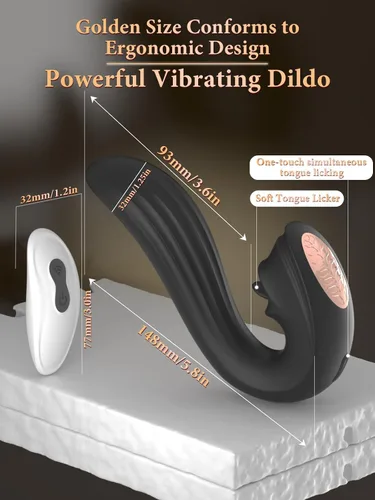 Vista 6 de Vibrador de juguetes sexuales para adultos para mujeres – Vibradores de empuje de lengua 3 en 1, consolador de rosa, juguetes sexuales con 9