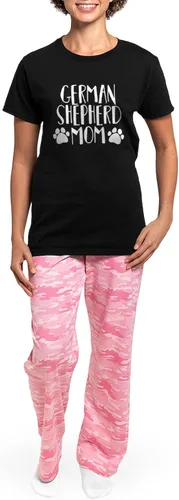 Vista 4 de CafePress Pijama oscuro de pastor alemán para mujer, ropa de dormir