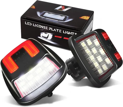 Vista 30 de Par de luces LED para placa de matrícula Compatible con 99-03 Protégé / 02-03 Protege5 / 99-05 Miata MX-5, YL8Z13550AA NC1051270BL, NVL-LPL-009