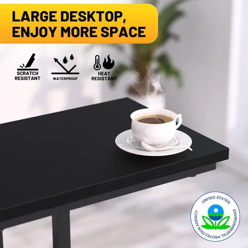 Vista 7 de Mesa auxiliar en forma de C, mesa auxiliar resistente de 2 niveles en forma de C para sofá, mesita de noche, espacio pequeño, mesa auxiliar