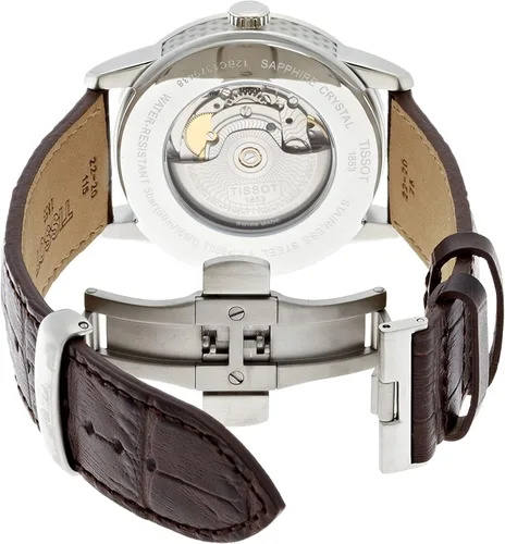 Vista 7 de Tissot T0864071603100 Reloj de lujo con pantalla analógica suiza color marrón Cuero marrón Reloj automático automático