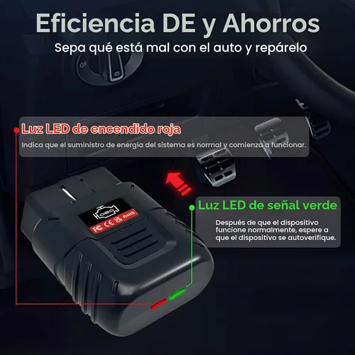 Vista 3 de Explorador OBD2 Bluetooth SinoTrack, herramienta de escaneo de diagnóstico para auto, lector de código inalámbrico, luz de control del motor