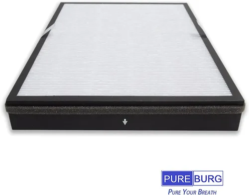 Vista 3 de PUREBURG Filtro de repuesto compatible con purificadores de aire TaoTronics TT-AP003 y VIVOSUN, H13 True HEPA y filtración multicapa de carbón