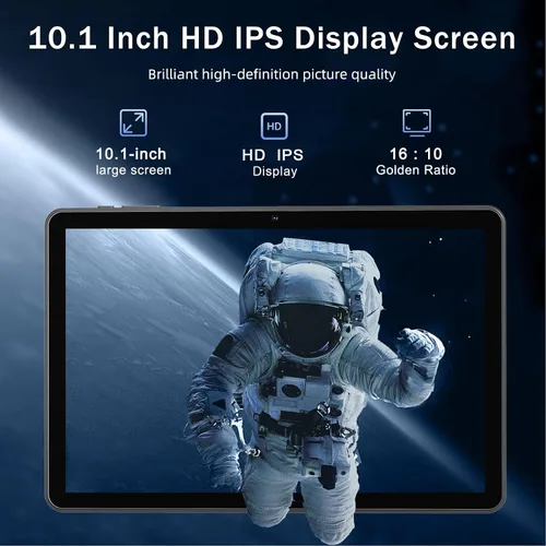Vista 5 de Tablet de 10 Pulgadas Android 14 Tablet, 16GB RAM 128GB ROM, Expansión de 1TB, Octa-core, Batería de Gran Capacidad, Cámara Dual de 5MP + 8MP, WiFi