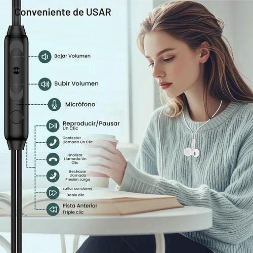 Vista 4 de Auriculares USB C Samsung con cable para Samsung Galaxy S26 S25 Edge S24 Negro puro