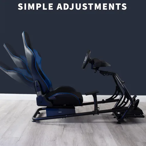 Vista 9 de VIVO Racing Simulator Cockpit with Wheel Stand, Gear Mount, Chair and Frame Only, Fits Logitech, Thrustmaster, Fanatec, Compatible with Xbox One