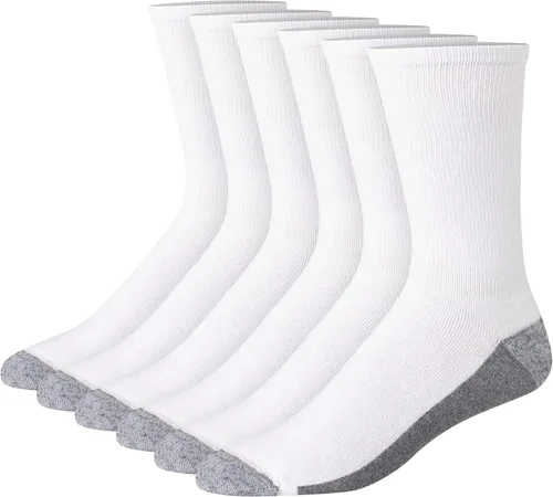 Vista 6 de Hanes Calcetines acolchados Max para hombre, absorben la humedad con control de olores, paquete múltiple