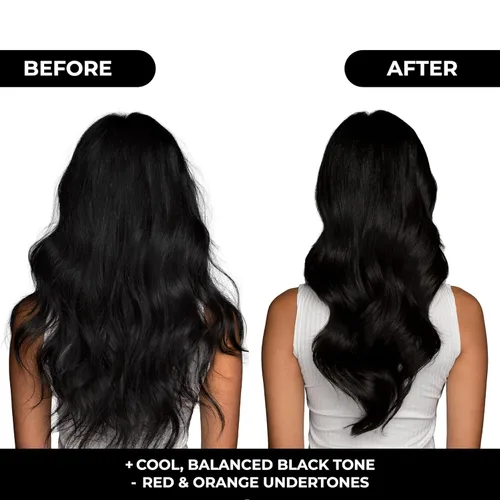 Vista 5 de naissant Mascarilla tonificante para cabello negro frío Pigmentos de ultra alta pureza Neutraliza los matices rojos y anaranjados Ácido
