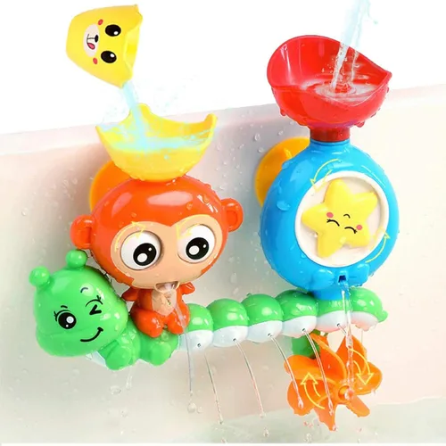 Vista 8 de G-WACK Juguetes de baño para niños pequeños de 1, 2 y 3 años, juguetes de agua para tina de bebé recién nacido, juguetes de agua interactivos