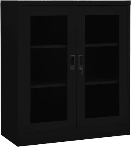 Vista 10 de Archivador de metal de 2 cajones, archivador de acero para oficina con cerradura para el hogar y la oficina, 35.4 x 18.1 x 28.5 pulgadas (blanco)