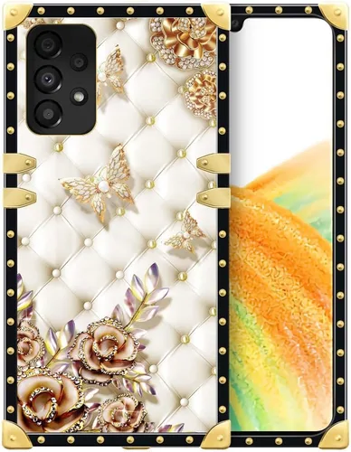 Vista 13 de Funda compatible con Samsung Galaxy A03S 4G, TPU suave de lujo y parte trasera de policarbonato duro para niñas y mujeres, funda protectora a prueba