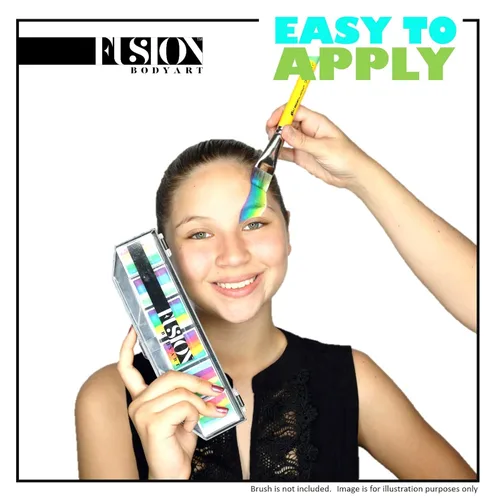Vista 3 de FUSION BODY ART Paleta profesional de pintura facial – sirenas y unicornios Kit de pintura facial de maquillaje seguro no tóxico para niños