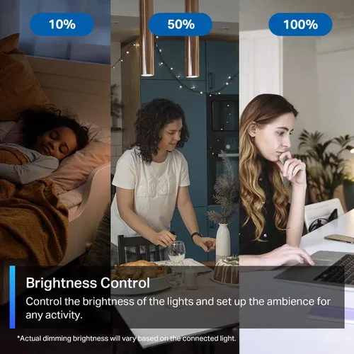 Vista 4 de TP-Link Tapo Matter - Interruptor de atenuación inteligente: control de voz con Siri, Alexa y Google Assistant, certificado UL, temporizador