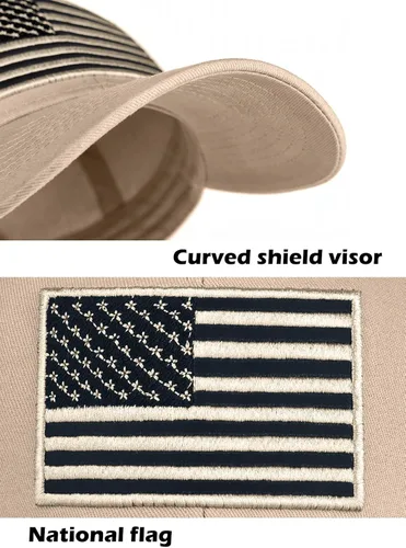 Vista 5 de LCZTN Paquete de 2 gorras de béisbol con la bandera estadounidense para hombres y mujeres, sombrero de papá liso de perfil bajo de Estados Unidos