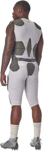 Vista 3 de CHAMPRO Camisa de compresión sin mangas con relleno de fútbol Tri-Flex para hombre