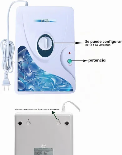 Vista 3 de Generador de ozono purificador de aire Salida de ozono 600mg/h blanco