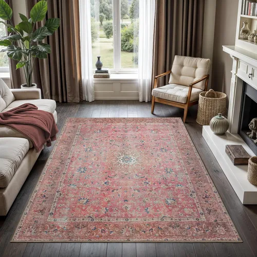 Vista 174 de GLN Rugs Traditional Collection - Alfombra de felpilla lavable a máquina, tradicional lavable, antideslizante, alfombra de felpilla de pelo corto