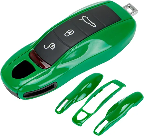 Vista 15 de AeroBon Funda pintada de 3 piezas para llavero compatible con reemplazo de carcasa de llave Porsche (MK1, gris ágata) Also fits 911 718 Boxster