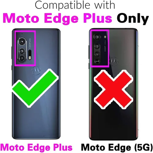 Vista 2 de Asuwish Compatible con Moto Edge Plus y protector de pantalla de vidrio templado, accesorios para celda, soporte de ranura para tarjetero, soporte