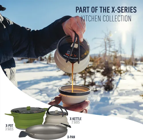 Vista 7 de Sea to Summit X-Pot - Juego de tetera y taza plegables para mochileros y campamentos