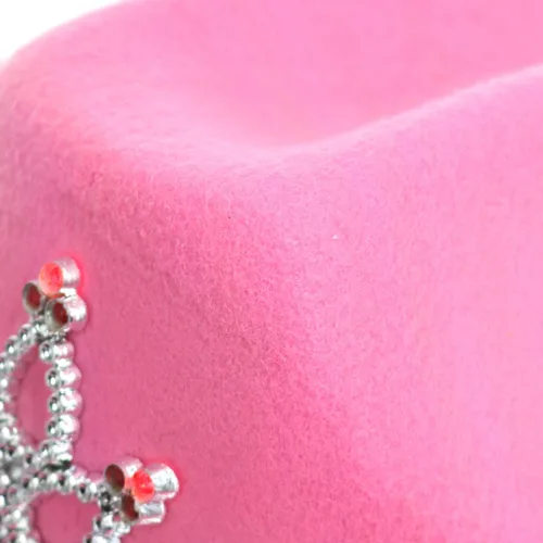 Vista 7 de GiftExpress Sombrero de vaquera con tiara rosa parpadeante LED para niño - tamaño infantil