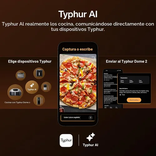 Vista 10 de Typhur Dome 2 AI - Freidora de aire extra grande mejorada con IA, con flujo de aire superior, freidora digital inteligente autolimpiante con cesta
