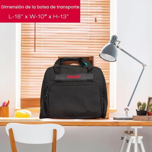 Vista 6 de SINGER® Bolsa de mano para máquinas de coser y sergers, color negro