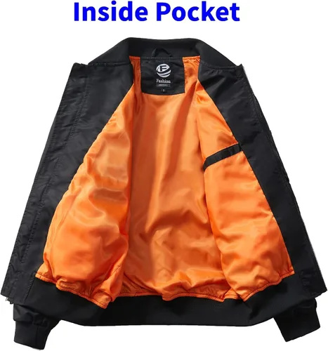 Vista 6 de TLZC Chaqueta militar impermeable para hombre