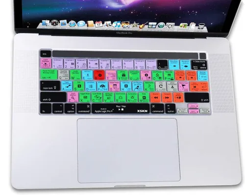 Vista 3 de XSKN Logic Pro X English QWERTY Layout - Funda de teclado de silicona para MacBook Pro 2019 de 16 pulgadas A2141 2020 nueva MacBook Pro de 13.3
