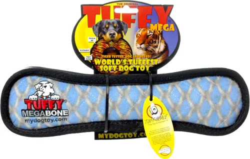 Vista 2 de TUFFY® Paquete de 2 juguetes de peluche ultra duraderos para perros Bone 2 eslabones de cadena de hueso azul