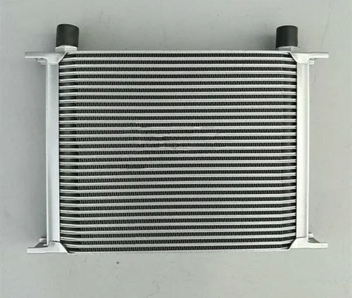 Vista 2 de Silver - Enfriador de aceite de transmisión de motor de aluminio AN10 de 30 filas + ventilador de 7 pulgadas