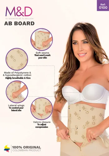 Vista 3 de M&D 9100 Tabla Abdominal 360 Ab Board Post Cirugía Lipo Espuma y Compresión Tableros para Liposucción Beige