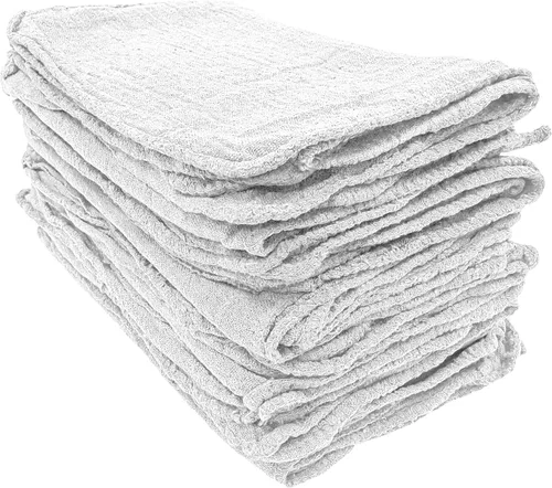 Vista 8 de Detailer's Preference Toallas absorbentes de algodón para tienda, trapos de limpieza reutilizables para automóvil, garaje, hogar, cocina, uso