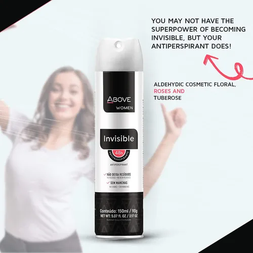 Vista 5 de ABOVE 48 Hours - Desodorante antitranspirante, Sport Energy, 3.17 onzas, desodorante en aerosol seco para mujeres, aroma floral, aerosol