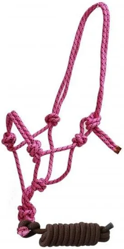 Vista 7 de Cuerda trenzada de nailon vaquero con nudo halter con correa extraíble de 7 1/2 pies