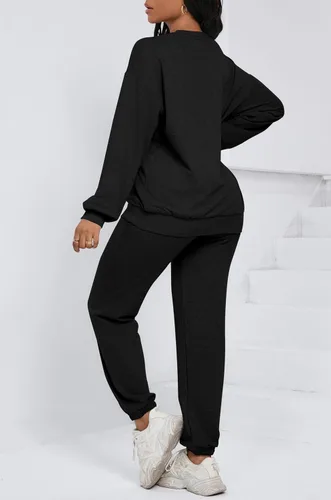 Vista 6 de Nimsruc Two Piece Outfits For Women Sweatsuits Sets Casual Long Sleeve Pullover Pocket Jogging Suits Matching Clothing