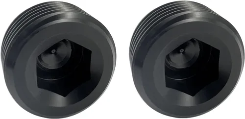 Vista 4 de Aluminio 1 "1 pulgada NPT rosca macho Allen cabeza enchufe enchufe de tubería, negro, paquete de 2
