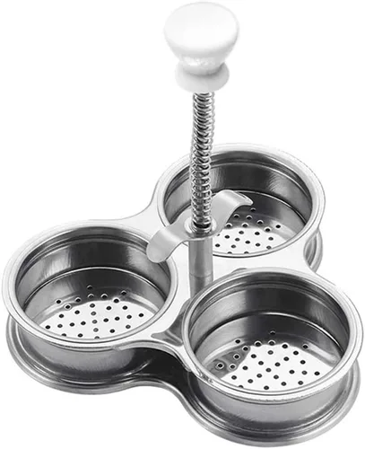 Vista 2 de Zerodis Huevo, acero inoxidable antiadherente para hacer huevos escalfados, vaso de caldera de huevos, regalo para padres, madres y amigos (plateado)