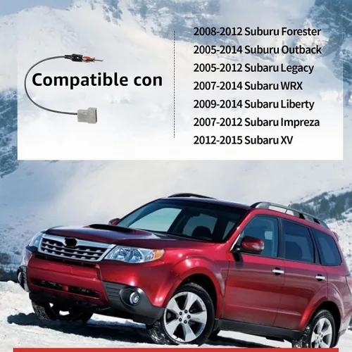 Vista 5 de RED WOLF Adaptador de antena estéreo para Subaru para Subaru 2005-2014 Forester Outback Impreza Legacy